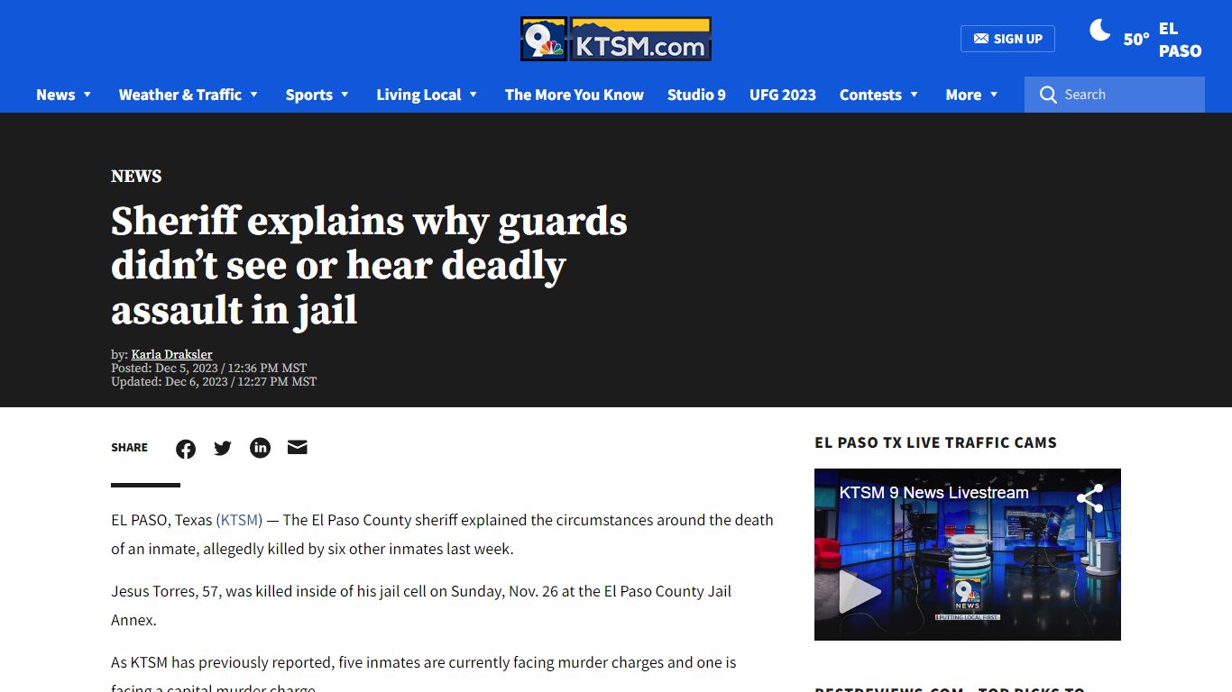 Sheriff explains why guards didn’t see or hear deadly assault in jail ...